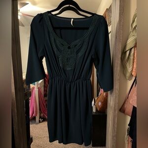 Green dress with neck detail